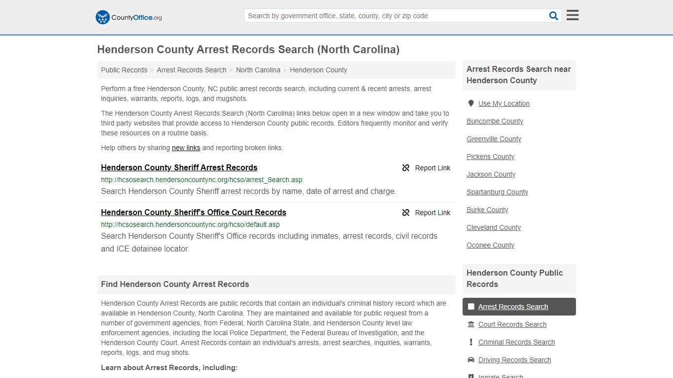 Arrest Records Search - Henderson County, NC (Arrests ...